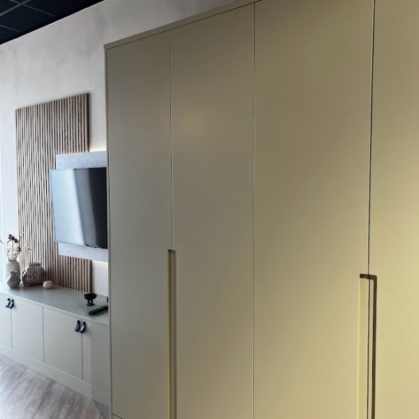 green fitted wardrobes