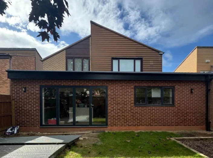 Rear house extension.